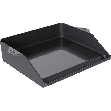 RÖSLE Plancha Piastra per barbecue di alta qualità in ghisa smaltata, per la carne, le verdure e piccole pietanze da grigliare, bordo particolarmente alto, 47 x 36,5 cm, nero (1/5)