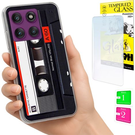 Custodia per Motorola Edge 60 Pro, cover posteriore con foto e vetro 9H. (1/5)