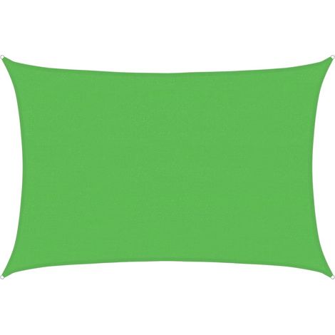 Vela Parasole Telo Ombra Parasole a Vela 160 g/m² Verde Chiaro 4x6 m in HDPE (1/4)