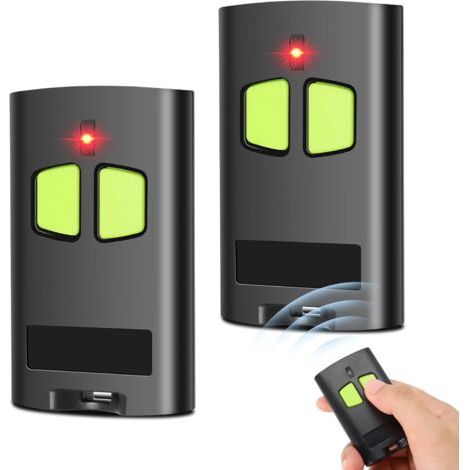 Lot de 2 Portail Télécommandé Compatible avec to.GO 2VA, to.GO 4VA, to.GO 2WV, to.GO 4WV,Rolling Code Bip Portail Porte De Garage, 2 Canaux (1/5)