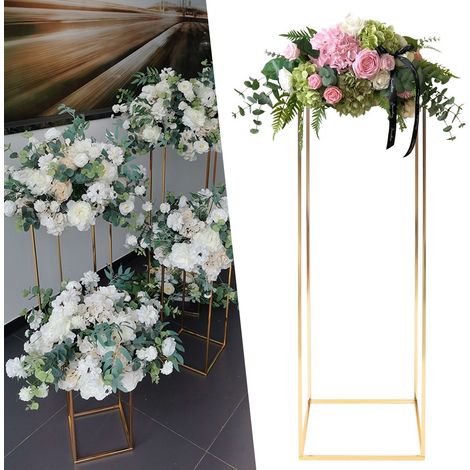 31 x 31 x 100 cm Support floral pour mariage Support floral en métal Support pour plantes Support floral sur pied Décoration de mariage