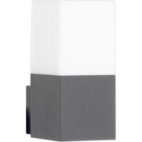 Applique Murale Grise LED IP44 Alu pour ampoule E27 - SILUMEN