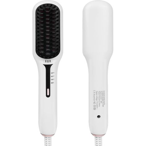 Hair Straightening Brush, 4 Temperatures Hair Straightening Brush Negative Ions, 4 Adjustable Temperatures, Smooths Without Damaging the Fibre (1/5)