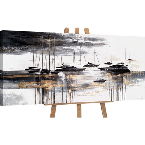 Gemälde Yachten auf Keilrahmen 115x50 cm (1/5)