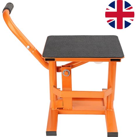 XJYMCOM Steel Motorbike Jack Lift - Rubber Platform, Crank Lift, Manual Repair, Clean Hoist Table, Assist Off-Road Dirt Bike Stand (1/5)
