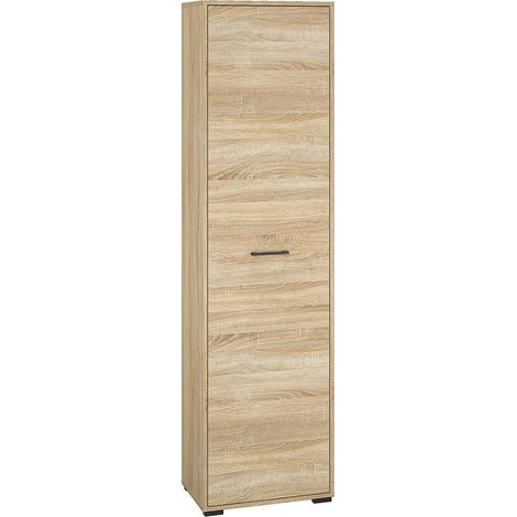 Garderobenschrank mit 1 Tür Eiche hell CHEB-131 (1/5)