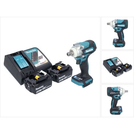 Llave de impacto sin cable Makita DTW 301 RM 18 V 330 Nm 1/2" sin escobillas + 2x batería recargable 4,0 Ah + cargador