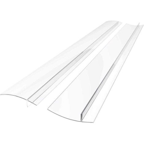 Mastic silicone pour plan de travail de cuisine, mastic anti-déversement entre le plan de travail et la cuisinière, lot de 2, transparent 76 cm (1/4)