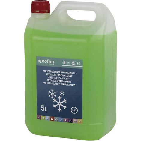 COFAN anticongelante-refrigerante 30% 5 l , Anticongelante- Refrigerante 30%. Protege el circuito de refrigeración del motor de la congelación, el recalentamiento y de corrosiones