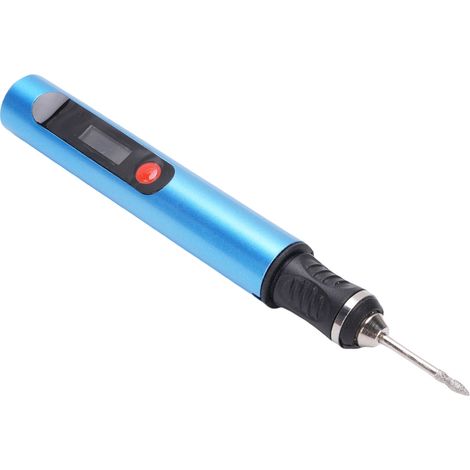 Stylo de gravure électrique multifonction rechargeable avec écran LCD, machine à vernis à ongles rechargeable pour usage domestique et professionnel (bleu). (1/5)