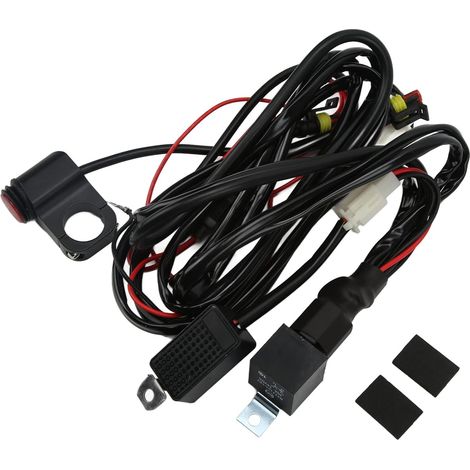 Faisceau de câblage d'interrupteur d'éclairage LED de 13 pieds 14AWG 1 à 2 avec relais 40A Fusible pour moto SUV ATV UTV (1/5)