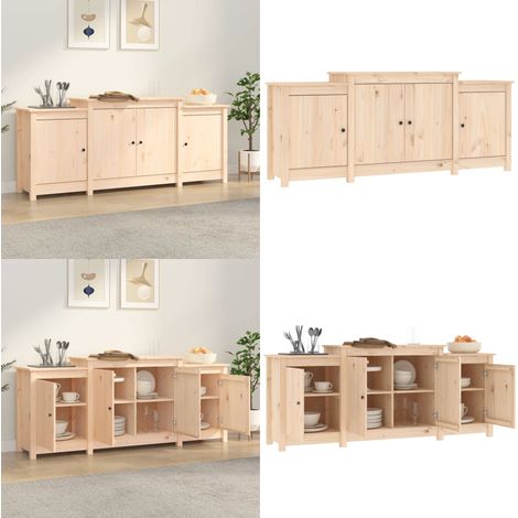 Buffet 164x37x68 cm Bois massif de pin - Buffet - Meuble De Rangement - Armoire - Commode - Bois Massif - Home & Living (1/5)