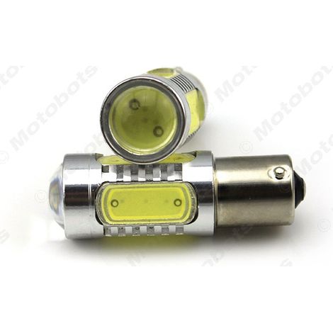 Feux arrière de voiture à LED 4+1 (réf. 1156 BA15S), feux de recul et clignotants haute puissance à LED de 7,5 W, blancs (1/3)