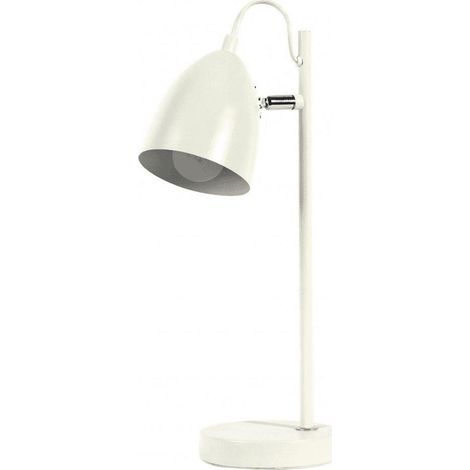 Platinet Lámpara de escritorio blanca 37 cm vintage escandinava