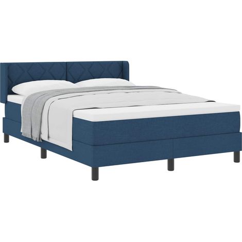 Maison Exclusive - Boxspringbett mit Kopfteil Blau 190 x 140 cm S (1/5)