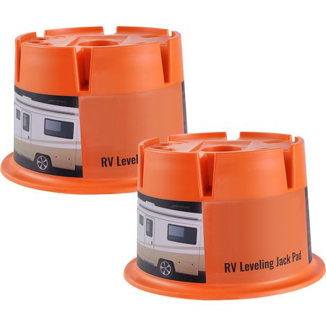 Mophorn Bloque de gato para remolque , bloque nivelador para RV con capacidad de 2000 lb, estabilizador de polipropileno de alta calidad, accesorios de viaje para RV para gatos de lengüeta, postes, qu (1/5)