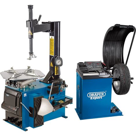 Draper 16235 Tyre Changer and Wheel Balancer Kit – 230V, 90-115psi (6-8BAR) for Automotive Tire Service (1/2)