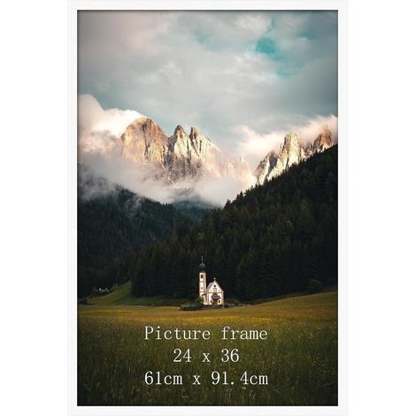Bilderrahmen Aluminium Weiß Poster Fotos Puzzle 61x91.5cm Weiß (1/5)