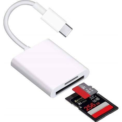 Lecteur de carte CO2, adaptateur USB-C, lecteur de carte microSD/TF jusqu'à 256 Go (1/5)