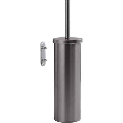 Scopino Wc Da Muro In Acciaio Inox Gun Metal  Ginestra