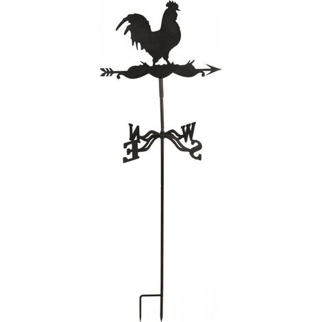 Pack girouette coq métal + support latéral + mat à planter (1/4)