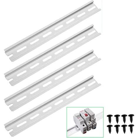 Stück DIN-Schiene, Aluminium-DIN-Schiene zur Montage eines Verteilerschranks im Schaltschrank (3,5 cm / 1,38" breit, 20 cm / 8" lang, 0,75 cm / 0,3" hoch) (1/5)