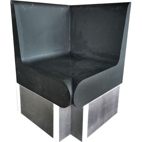 Desineo – Banc angle arrondi 1200 x 586 mm – Dossier XPS prêt à carreler – Isolation supérieure pour hammam et salle de bain (1/4)