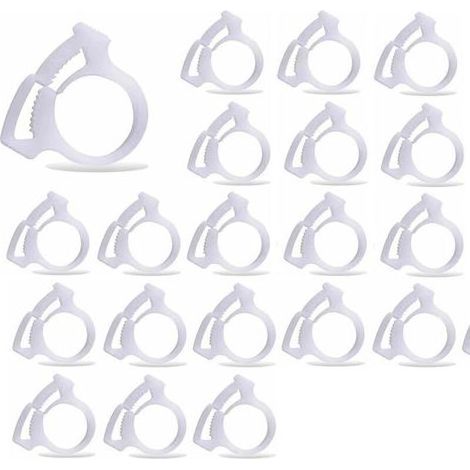 CSPARKV 20 pièces B15 pinces de fixation du tuyau de balayage de piscine, convient pour le nettoyeur de piscine Polaris 180 280 360 380 480 (1/4)