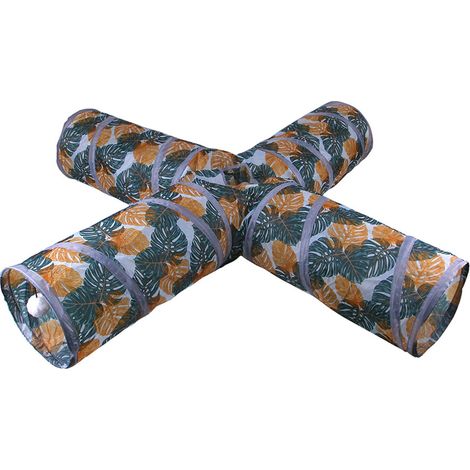Tunnel pliable pour animaux de compagnie avec ouverture aux 3/4, grand et robuste, idéal pour que les furets puissent jouer.