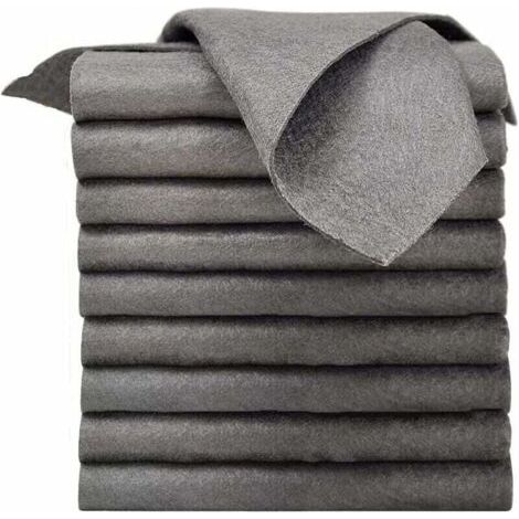 Chiffon de Nettoyage Magique pour Les Vitres, 10 Pièces Chiffons Nettoyage Magique Epaissi Forte Absorption d'eau Outils pour Verre Voiture Maison Cuisine Salle de Bain (1/4)