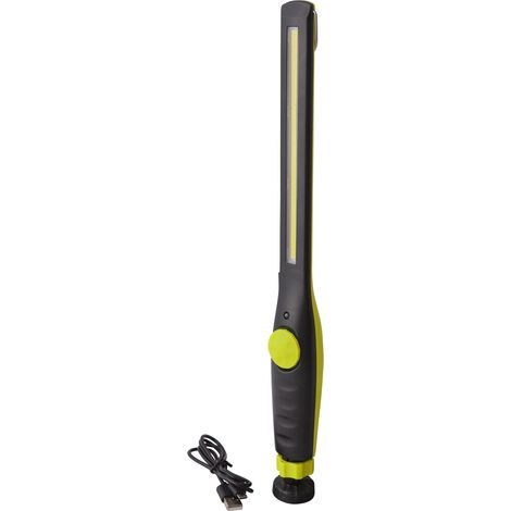 Clas – Baladeuse de chantier rechargeable ultra fine – Intensité lumineuse réglable jusqu'à 600lm – Autonomie 2 à 10h – Base magnétique inclinable