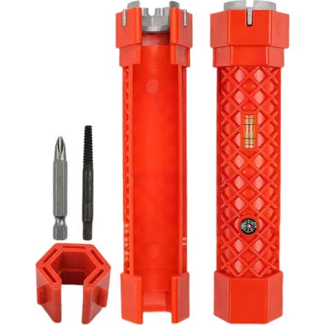 Clé d'installation de robinetterie 12 en 1 pour évier, outil de réparation de canalisations robuste pour lavabo domestique (1/4)