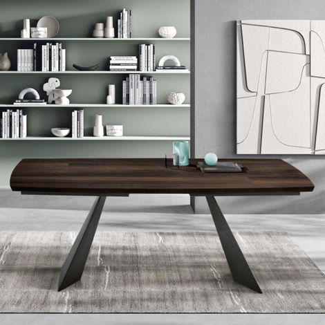 Tavolo allungabile 250 cm con piano in Rovere Termico GILMOUR (1/5)
