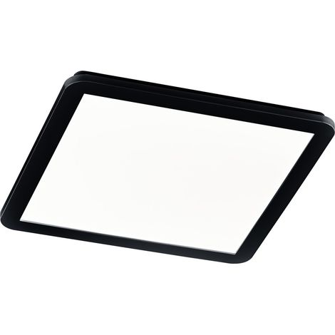Plafonnier salle de bain CAMILLUS noir LED 24W IP44 (1/3)