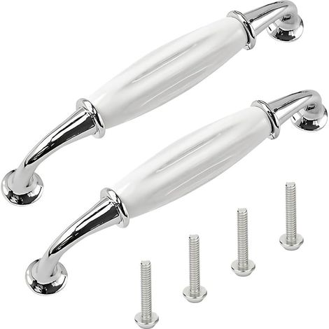 Parts Vintage Keramik-Möbelgriffe, Schrankknöpfe für die Küche, Griffe aus Zinklegierung, Schubladenmöbelgriff mit Schrauben, für die Küche