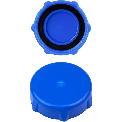 Lot de 2 couvercles de valve de vidange P6H1158, pour piscine P01006, avec joint en caoutchouc, pour éviter les fuites et installation facile de l'outil (bleu) (1/4)