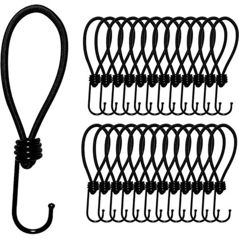 25x Tendeurs Élastiques 15 cm, Extenseurs avec Crochets 5 mm (1/5)