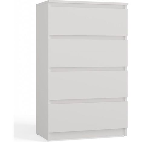 ASTER T4 - Cassettiera moderna con 4 cassetti - 95.5x60x34.5 - Mobile contenitore - Stile scandinavo - Aspetto legno (1/5)