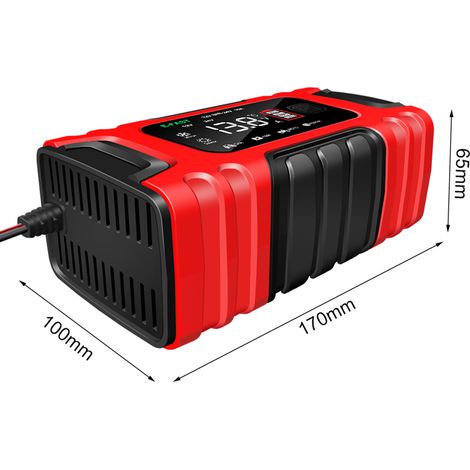 Machine de recharge de batterie de voiture, affichage numérique, moto, automatique, intelligente, Protections multiples. (1/5)