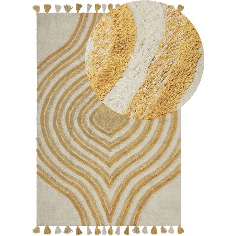Rug BINGOL Yellow 160 x 230 cm Cotton (1/5)