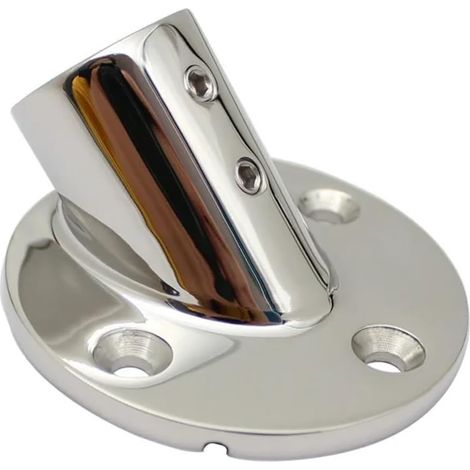 Raccords de Base de Garde-Corps Ronds for voilier en Acier Inoxydable 316, 45 degrés, 22mm 25mm, connecteur de raccord de Main Courante for matériel de Yacht Marin, 1 pièce(22mm-45 Degree) (1/3)