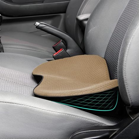 Autositzkissen, automatisch keilförmiges Sitzkissen aus Memory-Schaum, komfortables Fahrkissen zur Linderung von Schmerzen im unteren Rücken und des Ischiasnervs, atmungsaktives und rutschfestes ortho
