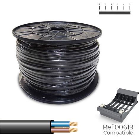 SEDILES Tubo piatto H05VVH2-F 300/500V 2x1,5mm² colore nero 200m (bobina Ø40x20cm)