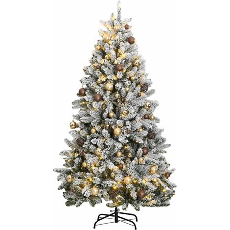 Albero Natale Artificiale Incernierato 300 LED e Palline 270 cm vidaXL (1/5)