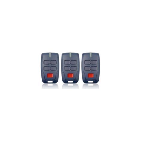 3 x Fernbedienung für Tor BFT MITTO B RCB4, 433,92 MHz, 4 Tasten, 4 Kanäle, blauer Rolling Code für Rolling BFT MITTO B RCB04 R1 CLEAR ICE RCB02 VINEYARD