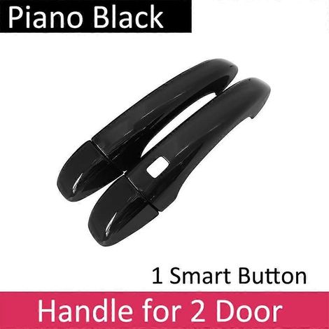 Poignée de porte extérieure noire pour Renault Clio Lutecia V MK5 BF 2019-2022 - Accessoires auto - Autocollants - 1 bouton intelligent (1/5)