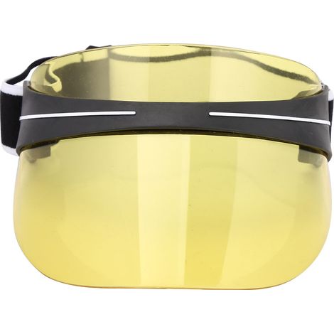 Ortviai Casquette solaire unisexe avec visière large, lentilles en PC anti-UV et protection oculaire intégrée – Jaune (1/5)