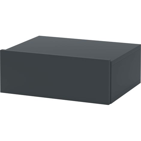 Modernes Wandregal mit Schublade, Holz, 40 x 30 x 15 cm, schwarz