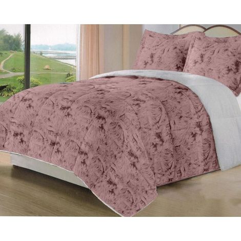 Edredón Invierno Nórdico de Franela con Forro Polar de Sherpa 180x260 cm + 1 Funda de Almohada  Edredones Borreguillo Extra Suave para Cama, Cálido y Gruesa (Greco Gris) (1/5)