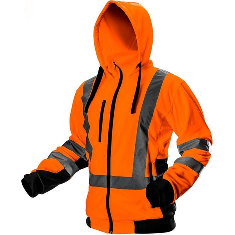 Felpa da lavoro ad alta visibilità, arancione, taglia XL (1/5)